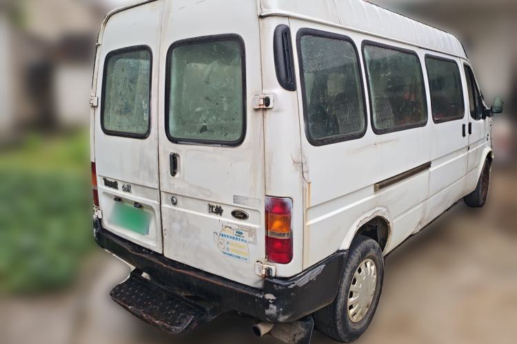 Used Ford Classic Transit 2013 2.8T Refurbished Diesel Ice-White Logistics Vehicle Long Wheelbase Mid-Roof Model JX493ZLQ4 Rear Right 45 Deg