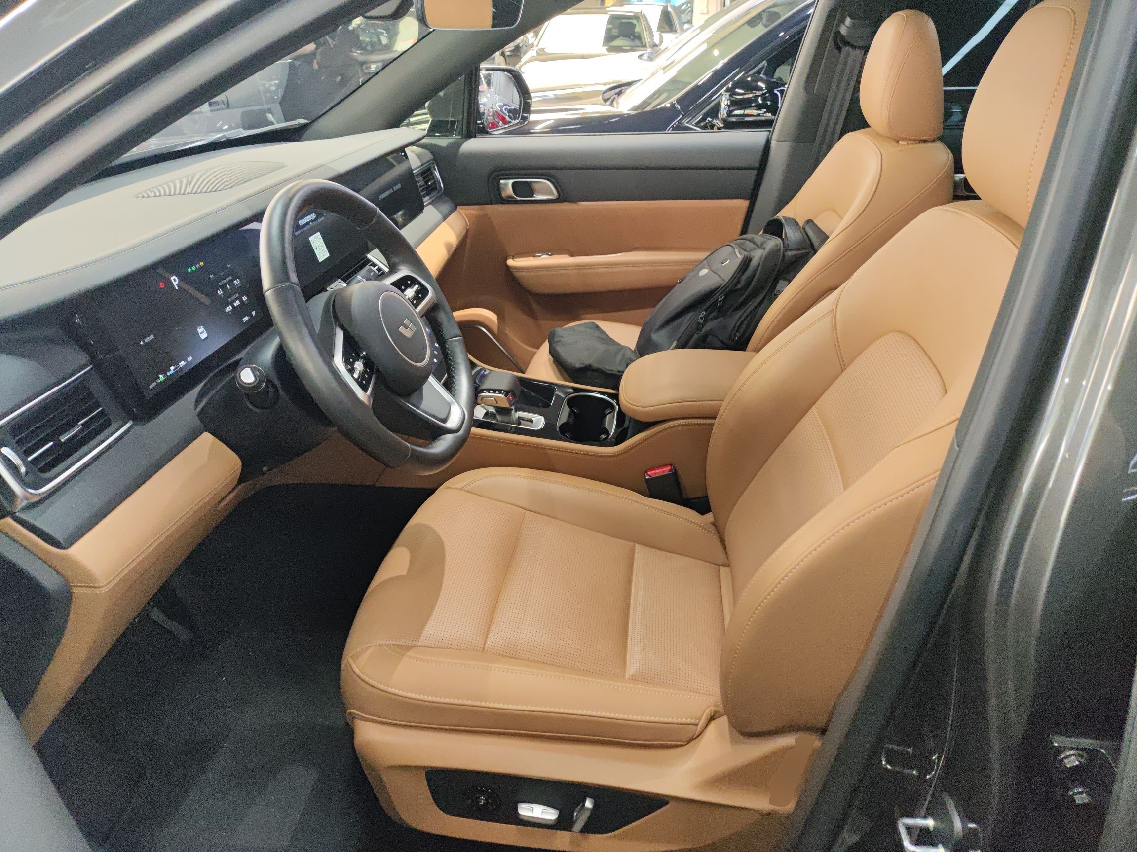 المقاعد الأمامية داخل السيارة