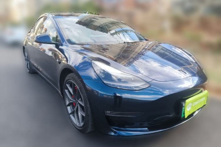 Used Tesla Model 3 2022 Performance High-Performance All-Wheel-Drive Version Front Right 45 Deg