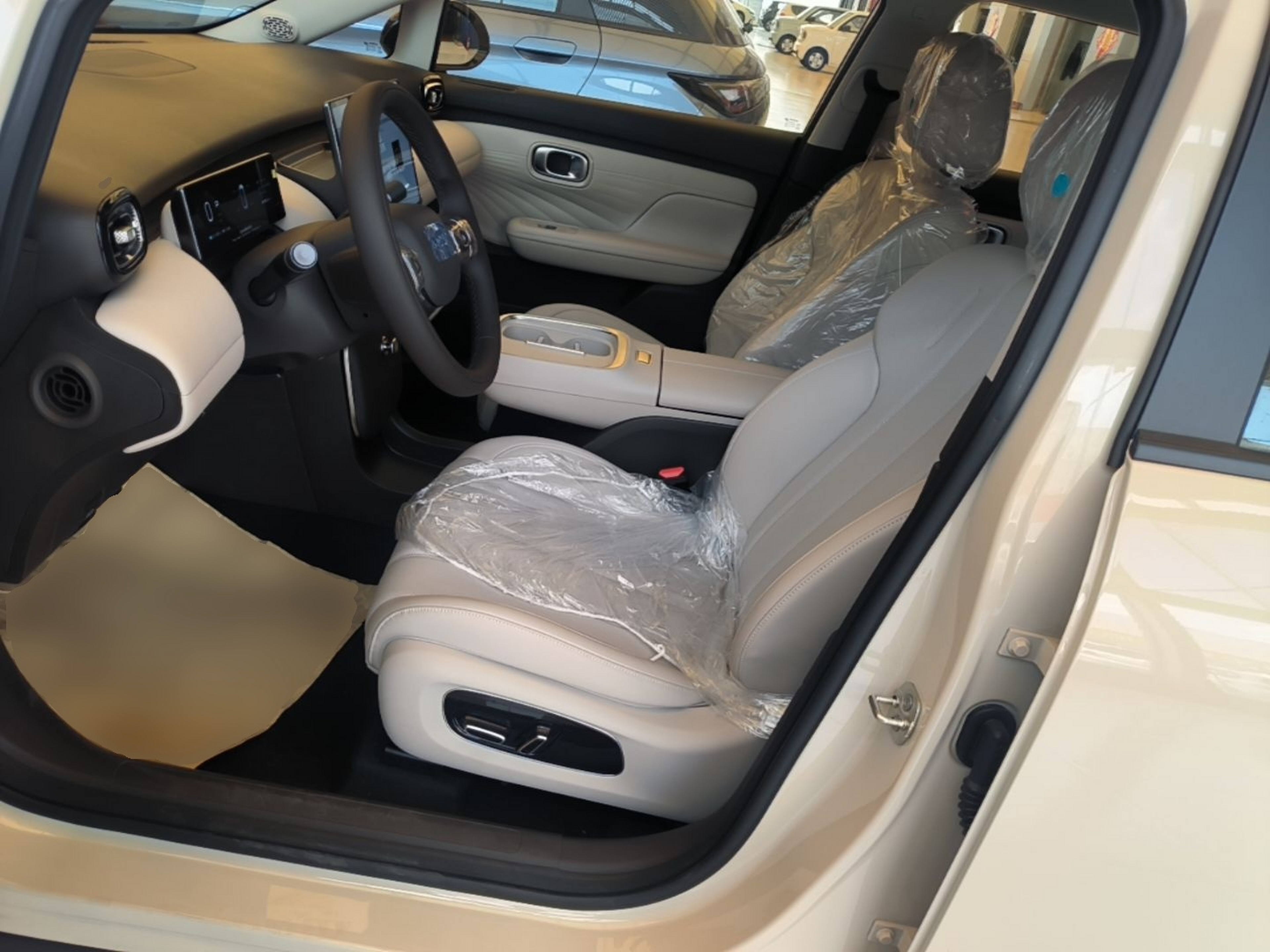 Vordere Reihe im Auto