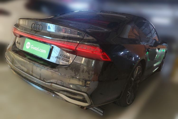 Used Audi A7L 2024 45 TFSI quattro Black Warrior Edition Rear Right 45 Deg