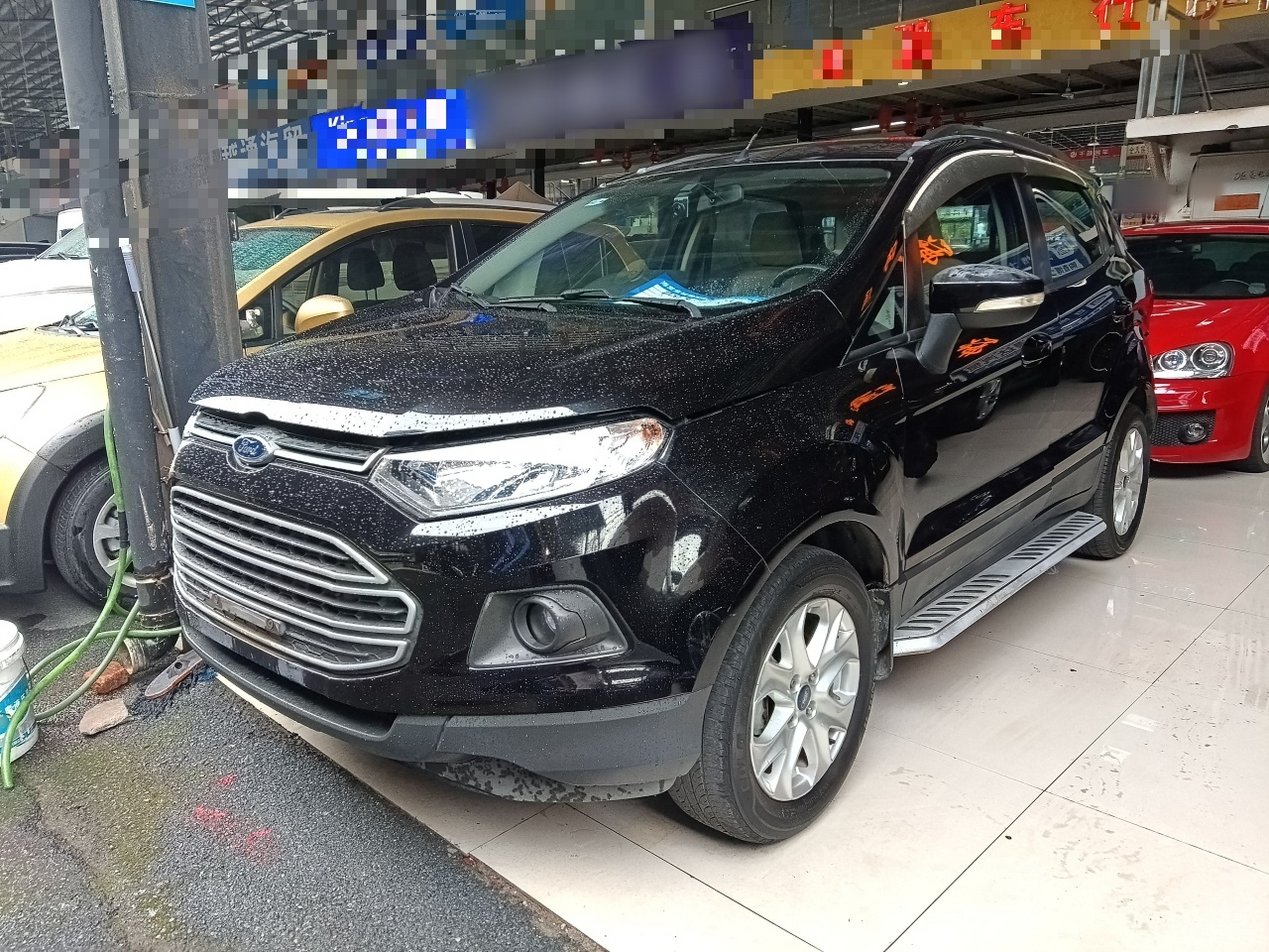 Под передней частью автомобиля