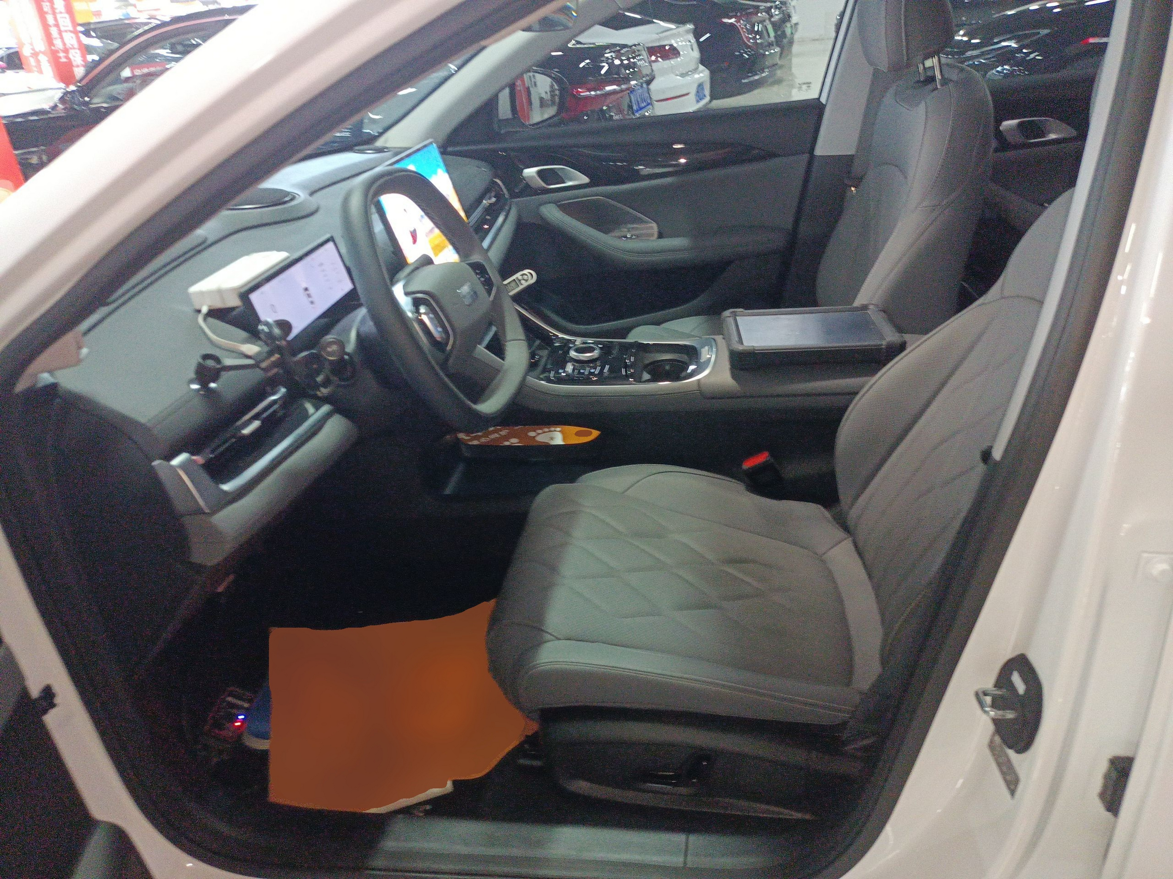 المقاعد الأمامية داخل السيارة