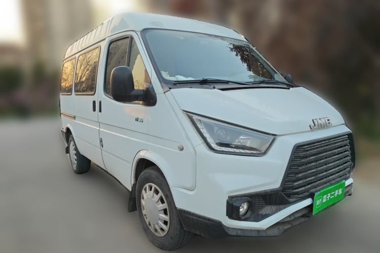 Used JMC Transit 2019 2.8T Commercial Version Short Wheelbase Mid-Roof 6-Seater China VI JX493 Front Right 45 Deg