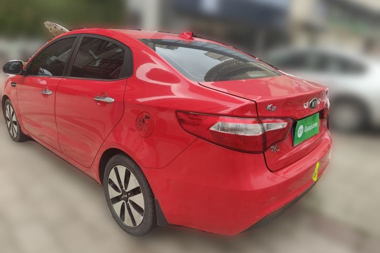 Used Kia K2 2012 Sedan 1.6L Automatic Transmission Premium Commemorative Edition Rear Left 45 Deg