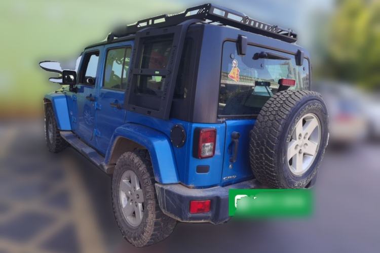 Used Jeep Wrangler 2015 2.8TD Sahara Four-Door Comfort Edition Rear Left 45 Deg