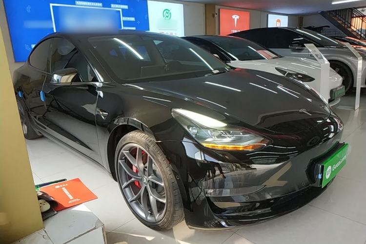 Used Tesla Model 3 2021 Performance High-Performance All-Wheel-Drive Version Front Right 45 Deg