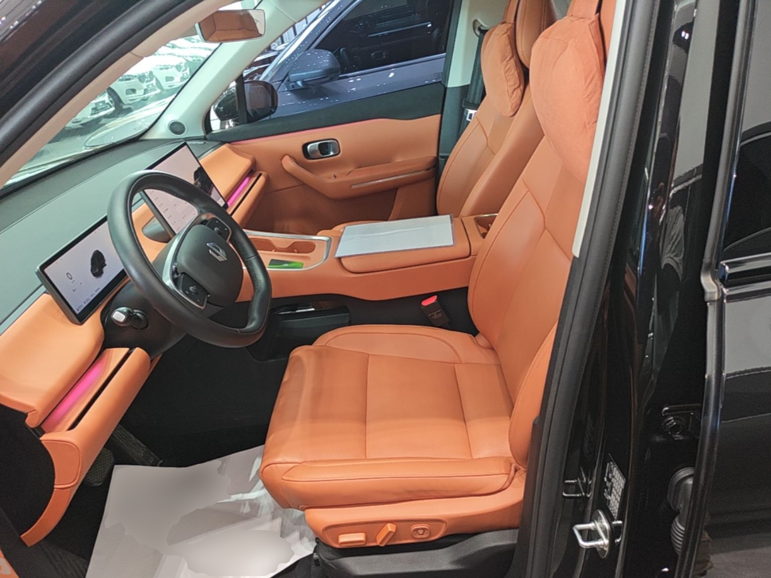 Vordere Reihe im Auto