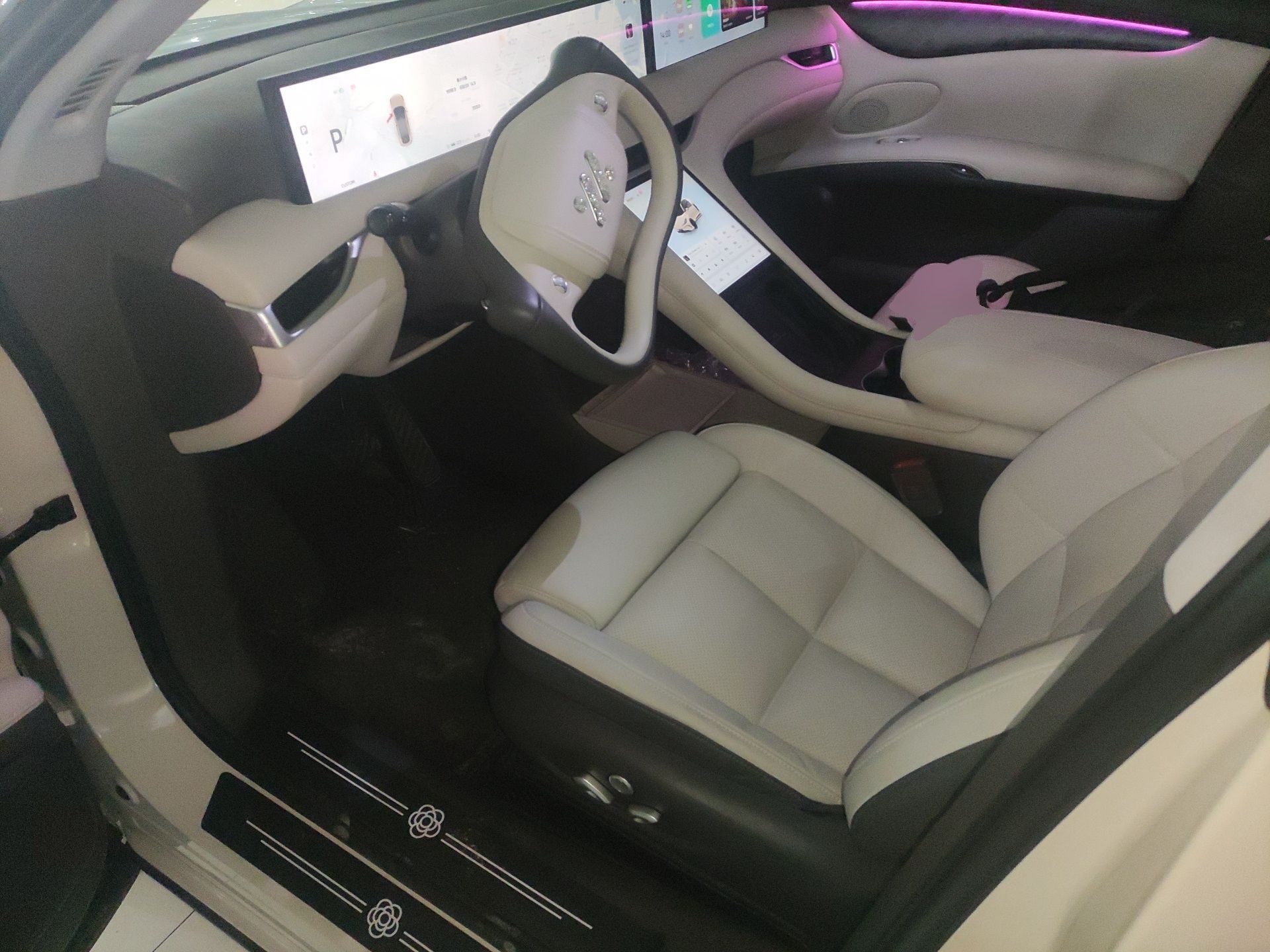 المقاعد الأمامية داخل السيارة