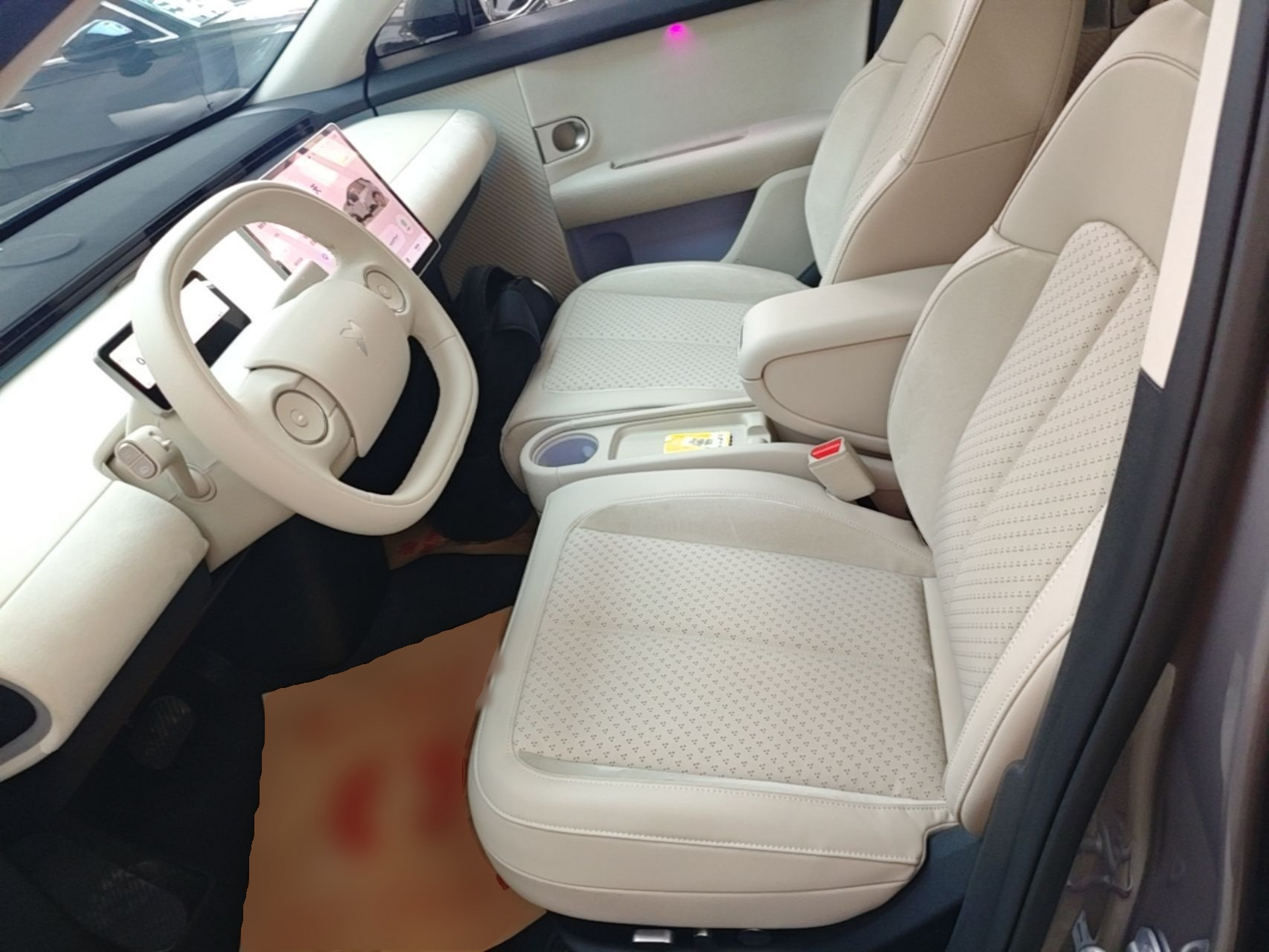 Vordere Reihe im Auto