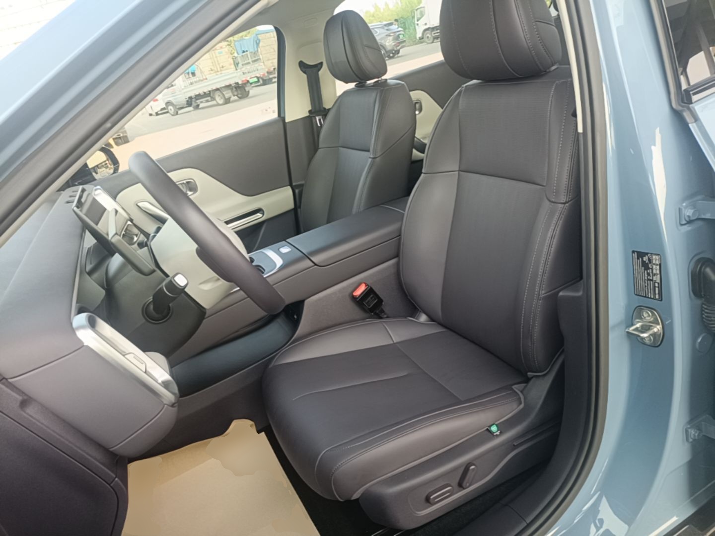 Vordere Reihe im Auto