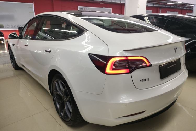 Used Tesla Model 3 2021 Performance High-Performance All-Wheel-Drive Version Rear Left 45 Deg