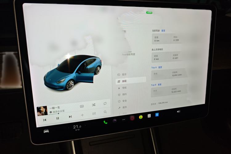 Used Tesla Model 3 2019 Standard Range Rear-Drive Upgraded Version Audio And AC Panel