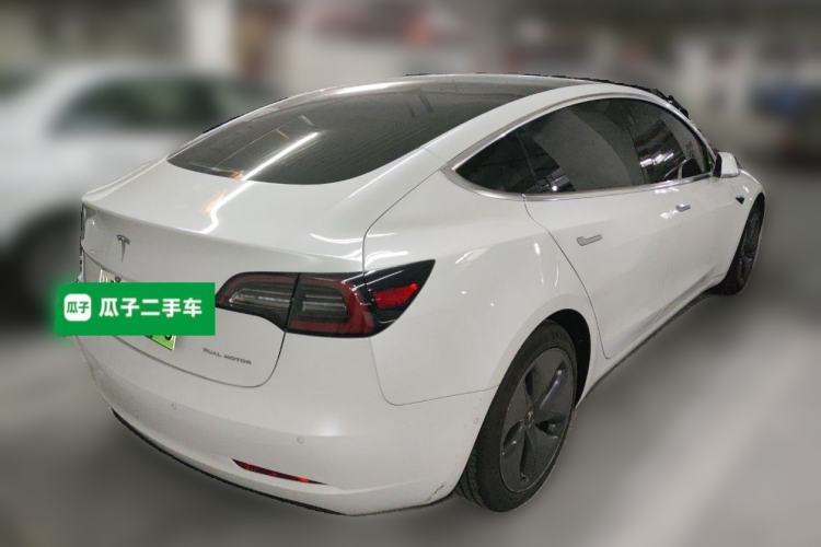 Used Tesla Model 3 2019 Long-Range All-Wheel-Drive Version Rear Right 45 Deg