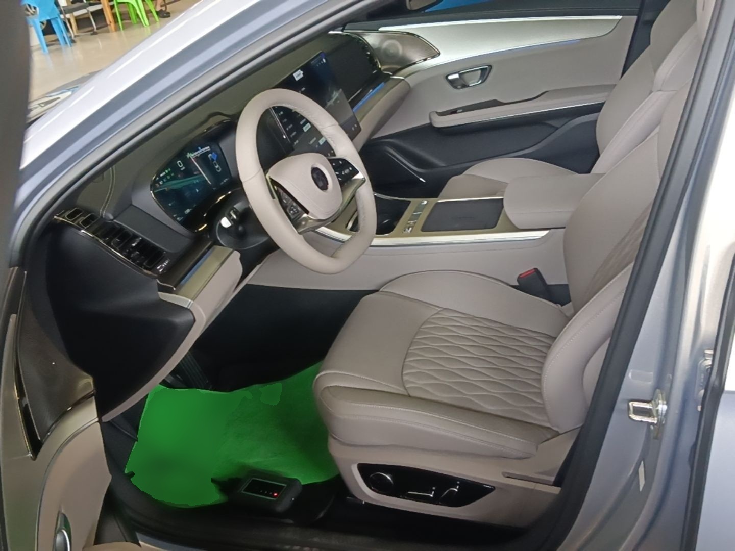 Vordere Reihe im Auto