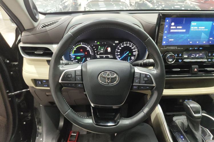 Used Toyota Highlander 2022 Dual-Engine 2.5L Four-Wheel Drive Prestige Version 7 Seats Steering Wheel