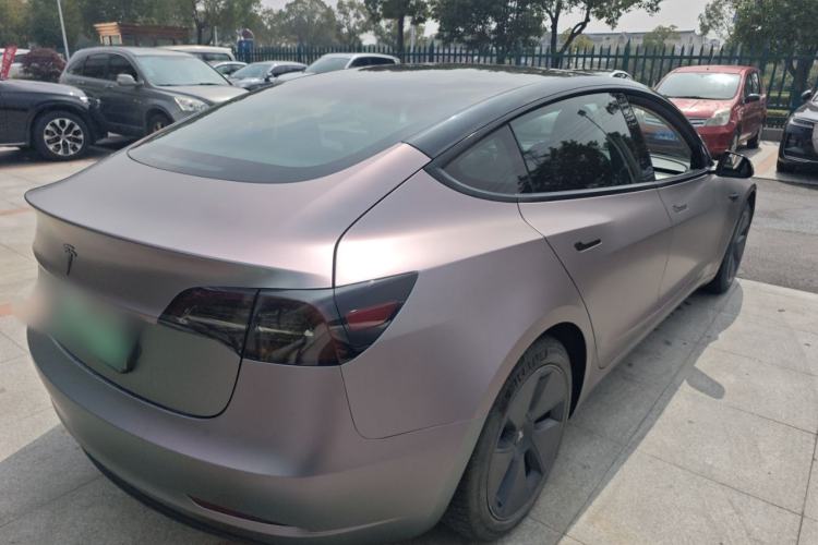 Used Tesla Model 3 2021 Standard Range Rear-Drive Upgraded Version Rear Right 45 Deg