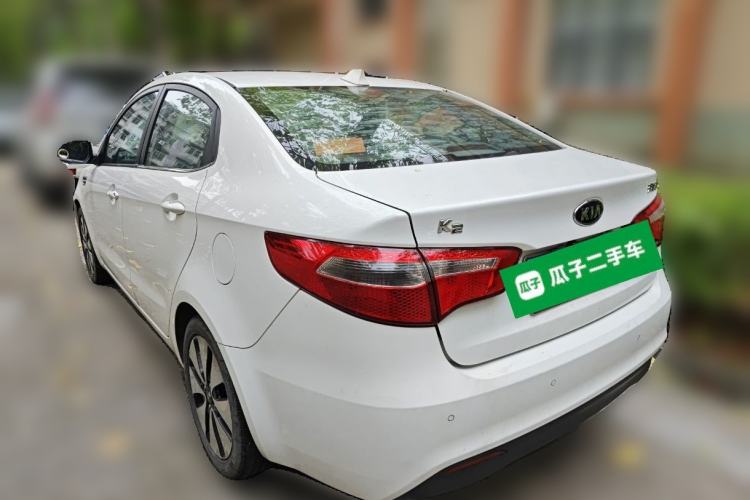 Used Kia K2 2011 Sedan 1.6L Automatic Transmission Premium Rear Left 45 Deg