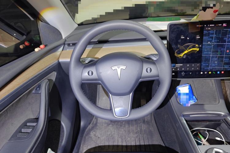 Used Tesla Model Y 2021 Standard Range Rear-Wheel Drive Version Steering Wheel