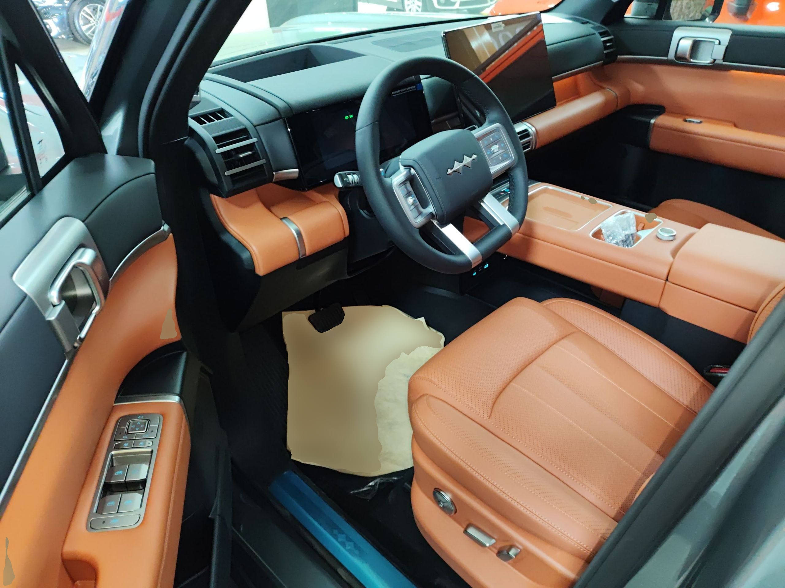 المقاعد الأمامية داخل السيارة