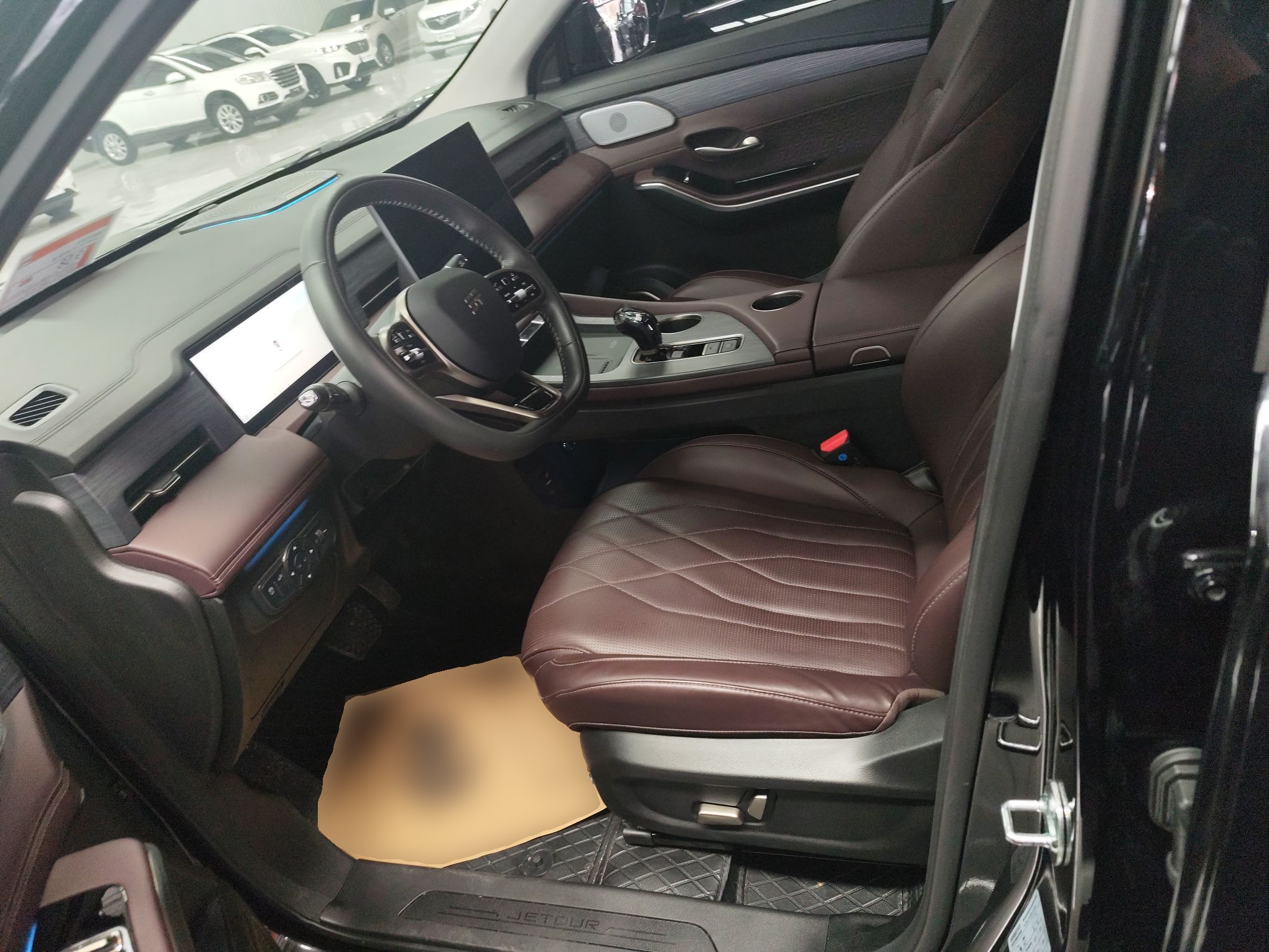 المقاعد الأمامية داخل السيارة