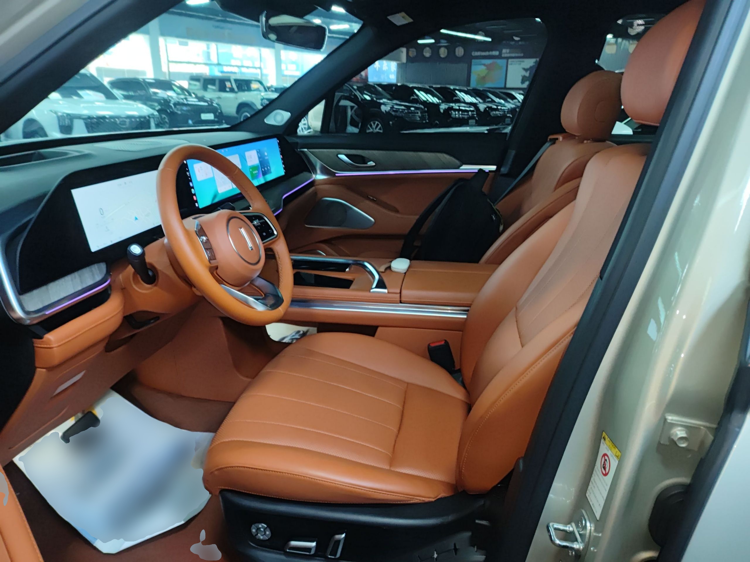 المقاعد الأمامية داخل السيارة