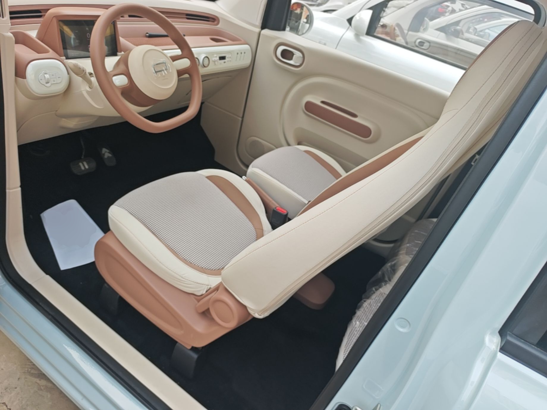 Vordere Reihe im Auto