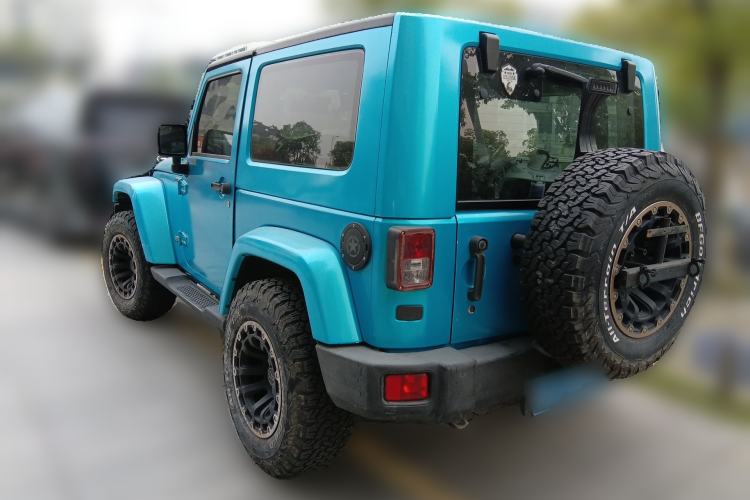 Used Jeep Wrangler 2008 3.8L Sahara two-door model Rear Left 45 Deg