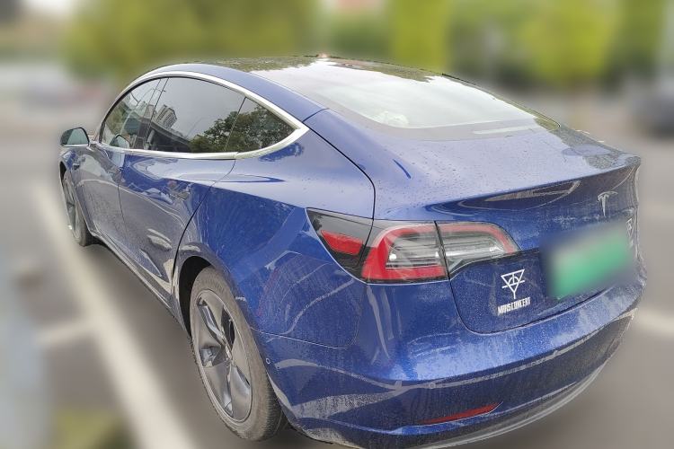 Used Tesla Model 3 2019 Long-Range Rear-Wheel-Drive Version Rear Left 45 Deg