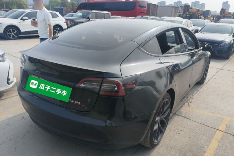 Used Tesla Model 3 2022 Performance High-Performance All-Wheel-Drive Version Rear Right 45 Deg