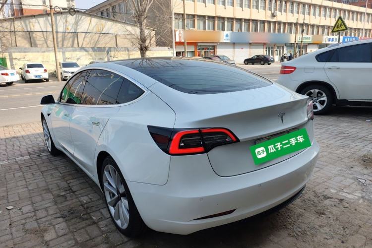 Used Tesla Model 3 2019 Standard Range Rear-Drive Upgraded Version Rear Left 45 Deg