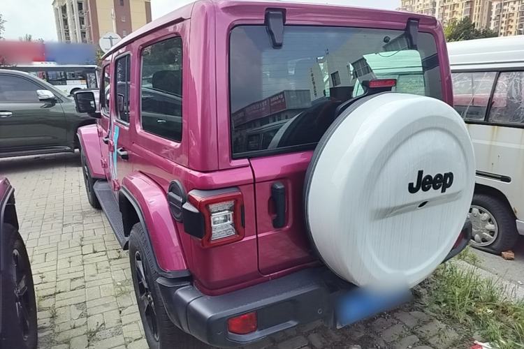 Used Jeep Wrangler 2022 2.0T High Altitude Bahamas Sand Pink Special Edition Rear Left 45 Deg