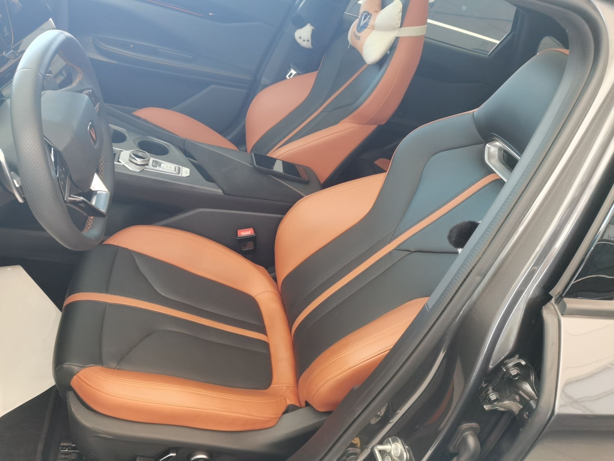 المقاعد الأمامية داخل السيارة