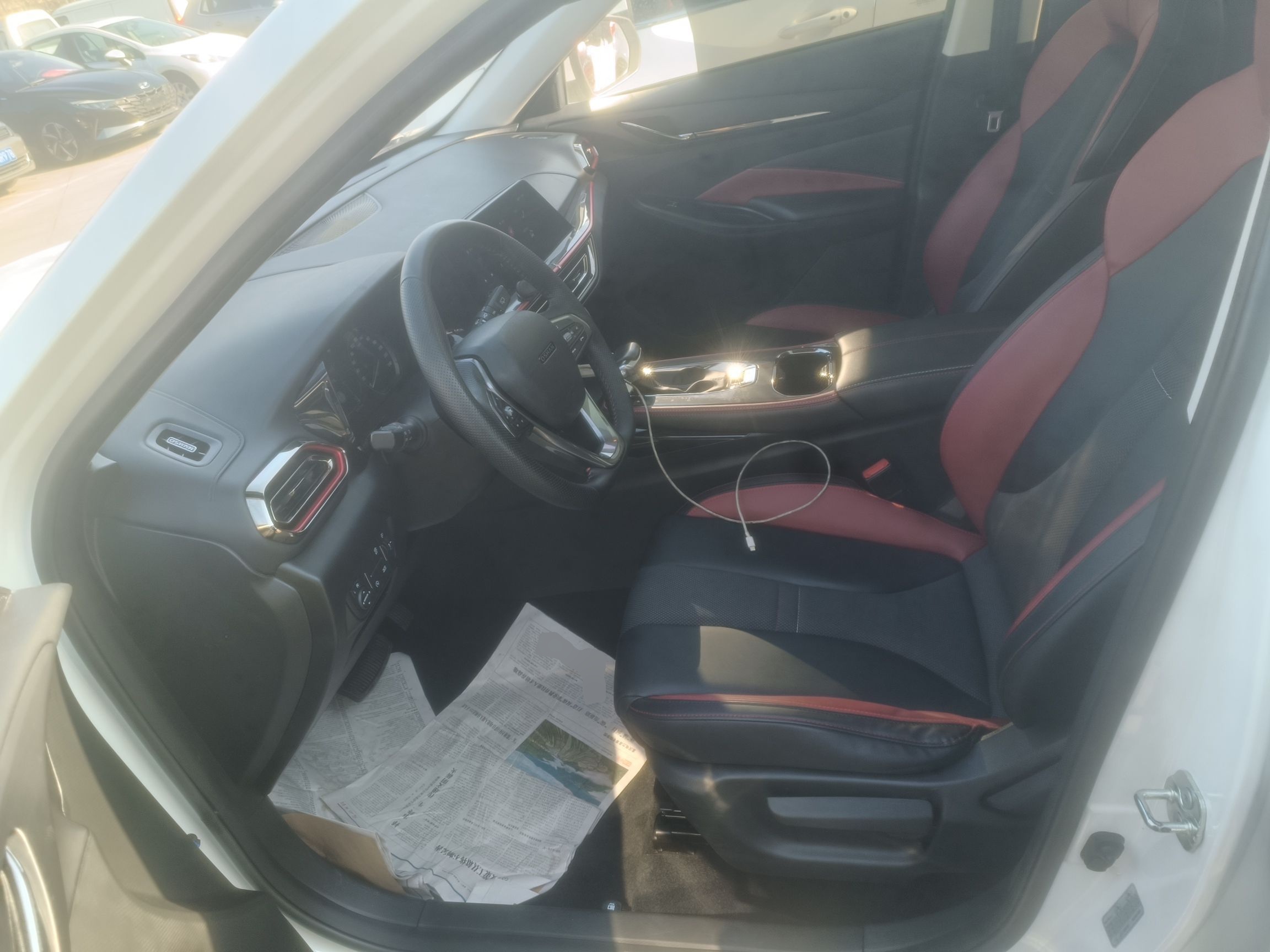 المقاعد الأمامية داخل السيارة