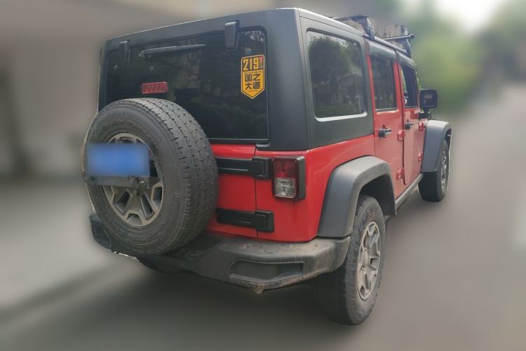 Used Jeep Wrangler 2013 3.6L Rubicon four-door model Rear Right 45 Deg