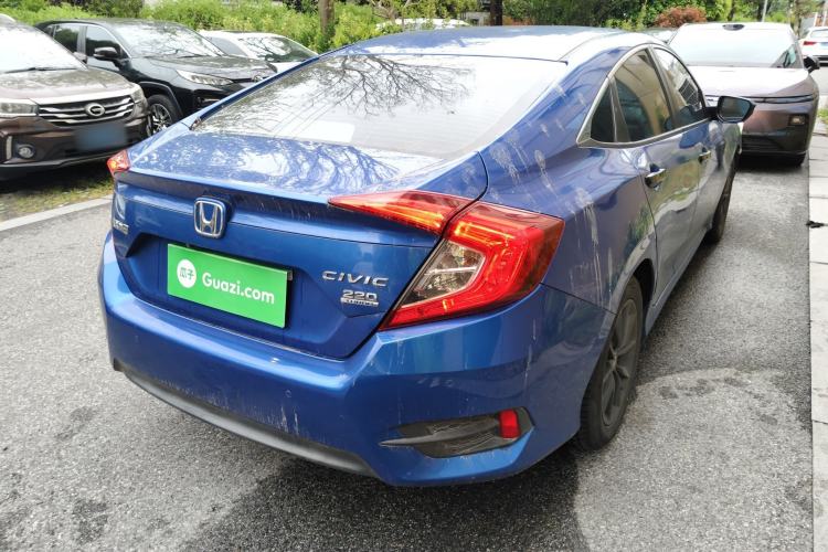 Used Honda Civic 2019 220TURBO CVT Dynamic Edition China VI Rear Right 45 Deg