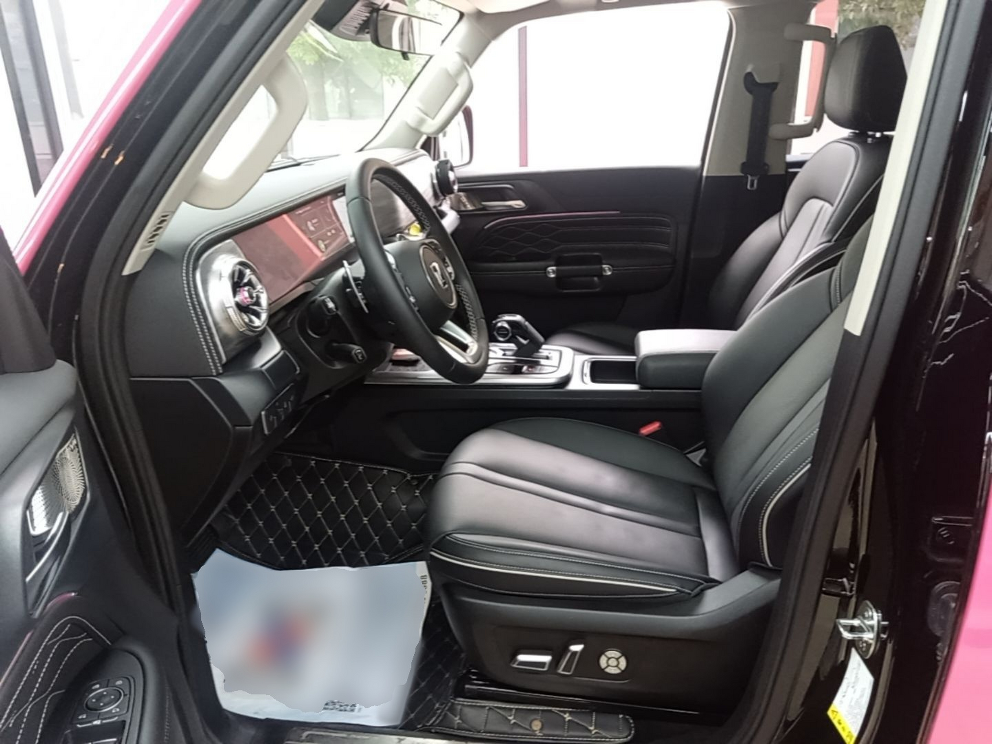 Vordere Reihe im Auto