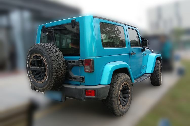 Used Jeep Wrangler 2008 3.8L Sahara two-door model Rear Right 45 Deg