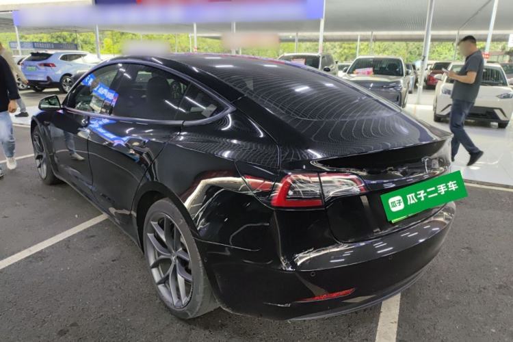 Used Tesla Model 3 2021 Performance High-Performance All-Wheel-Drive Version Rear Left 45 Deg