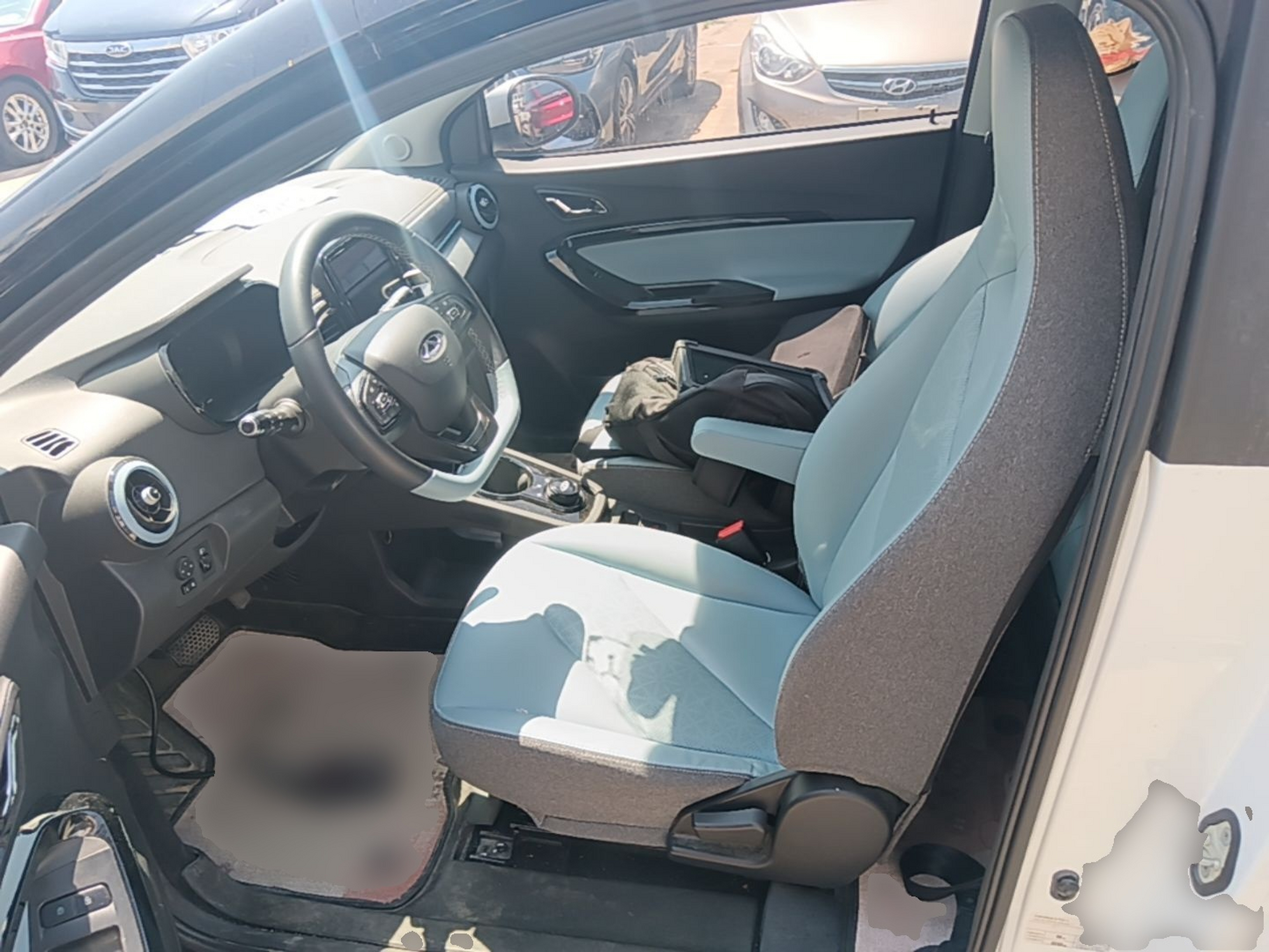 Vordere Reihe im Auto