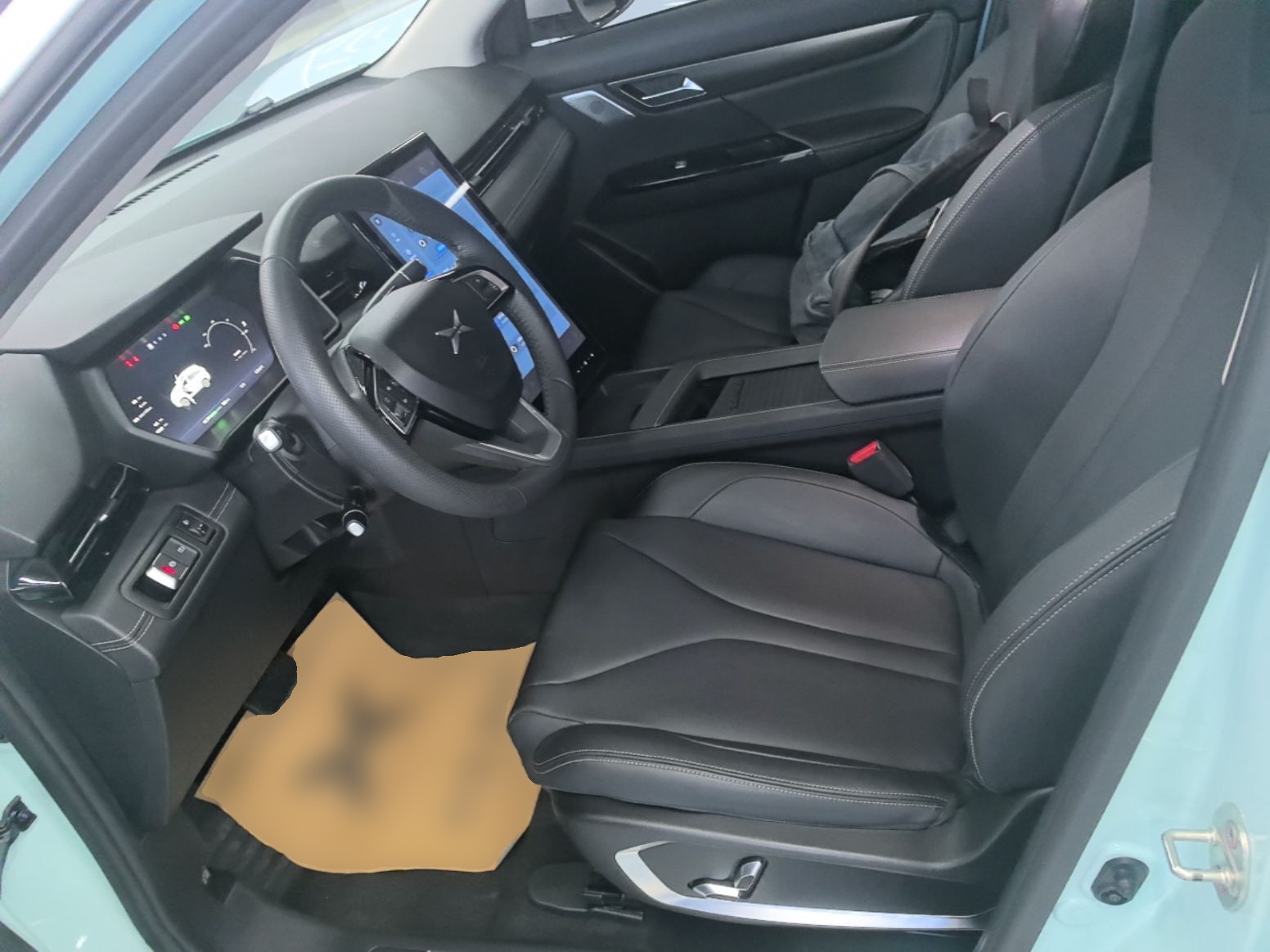 Vordere Reihe im Auto
