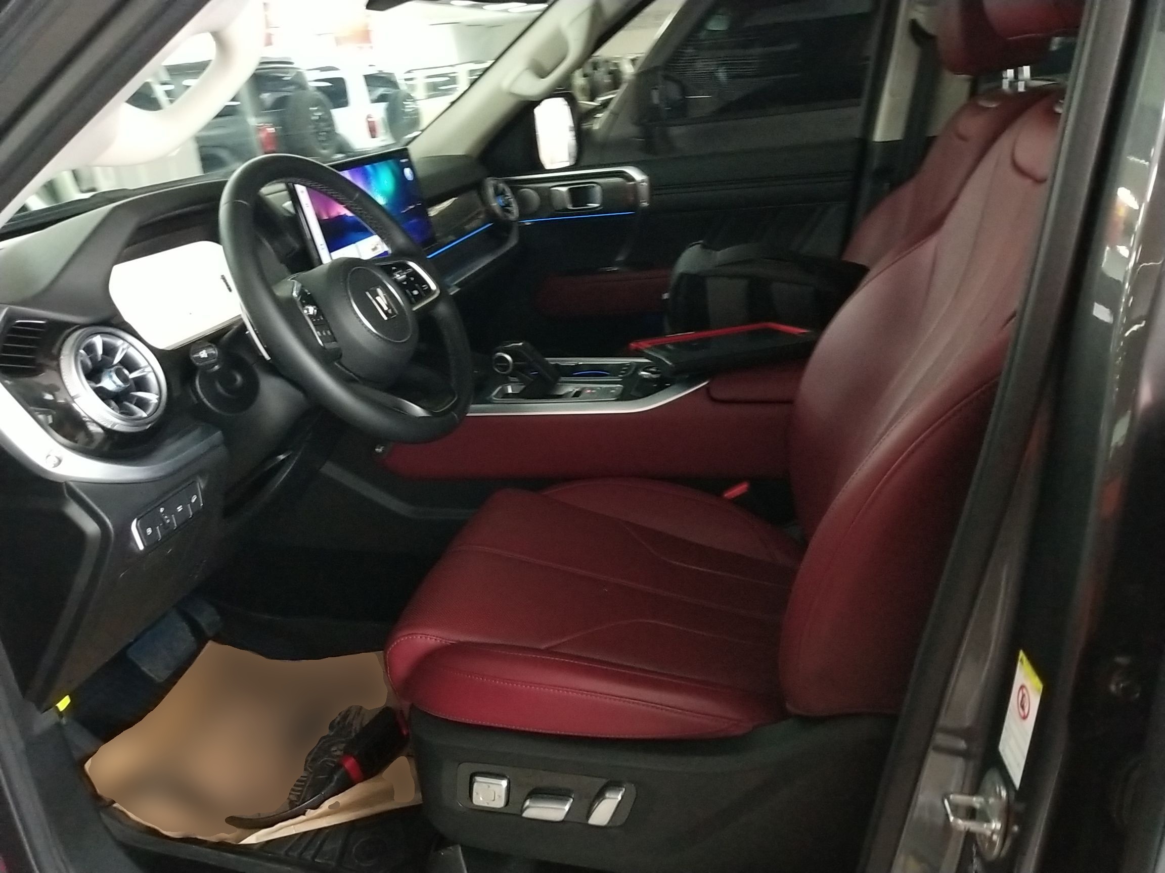 المقاعد الأمامية داخل السيارة