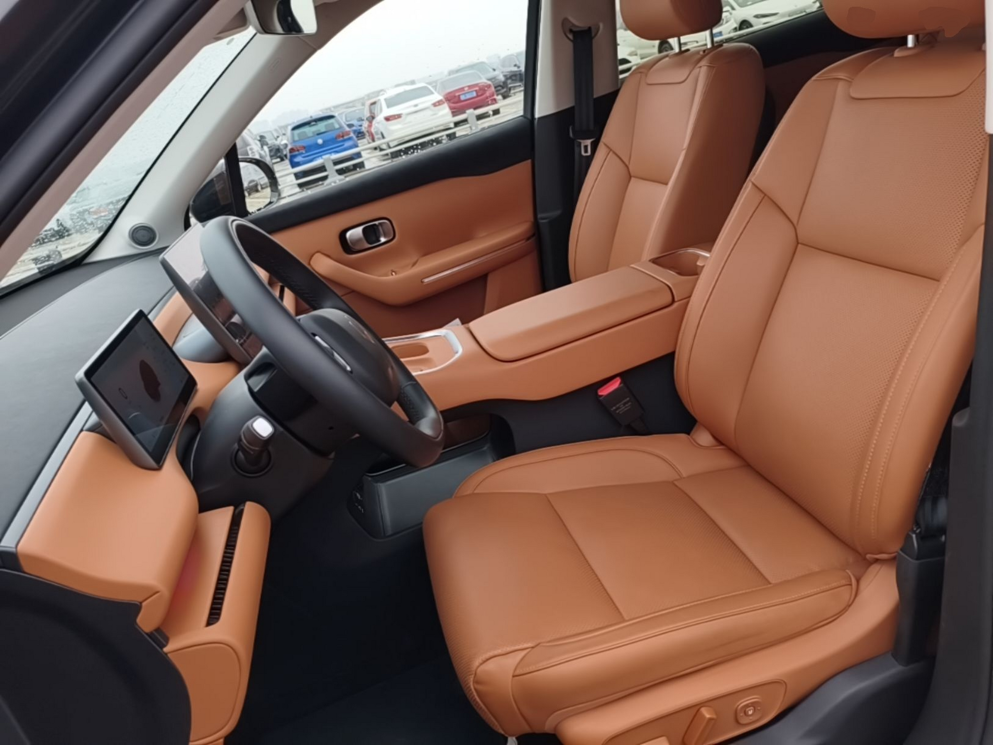 Vordere Reihe im Auto