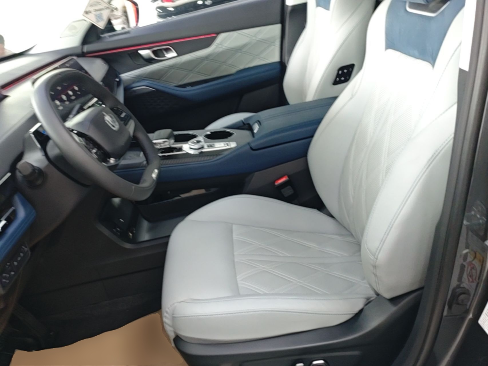 Vordere Reihe im Auto
