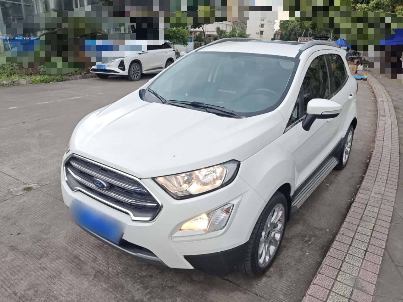 Под передней частью автомобиля