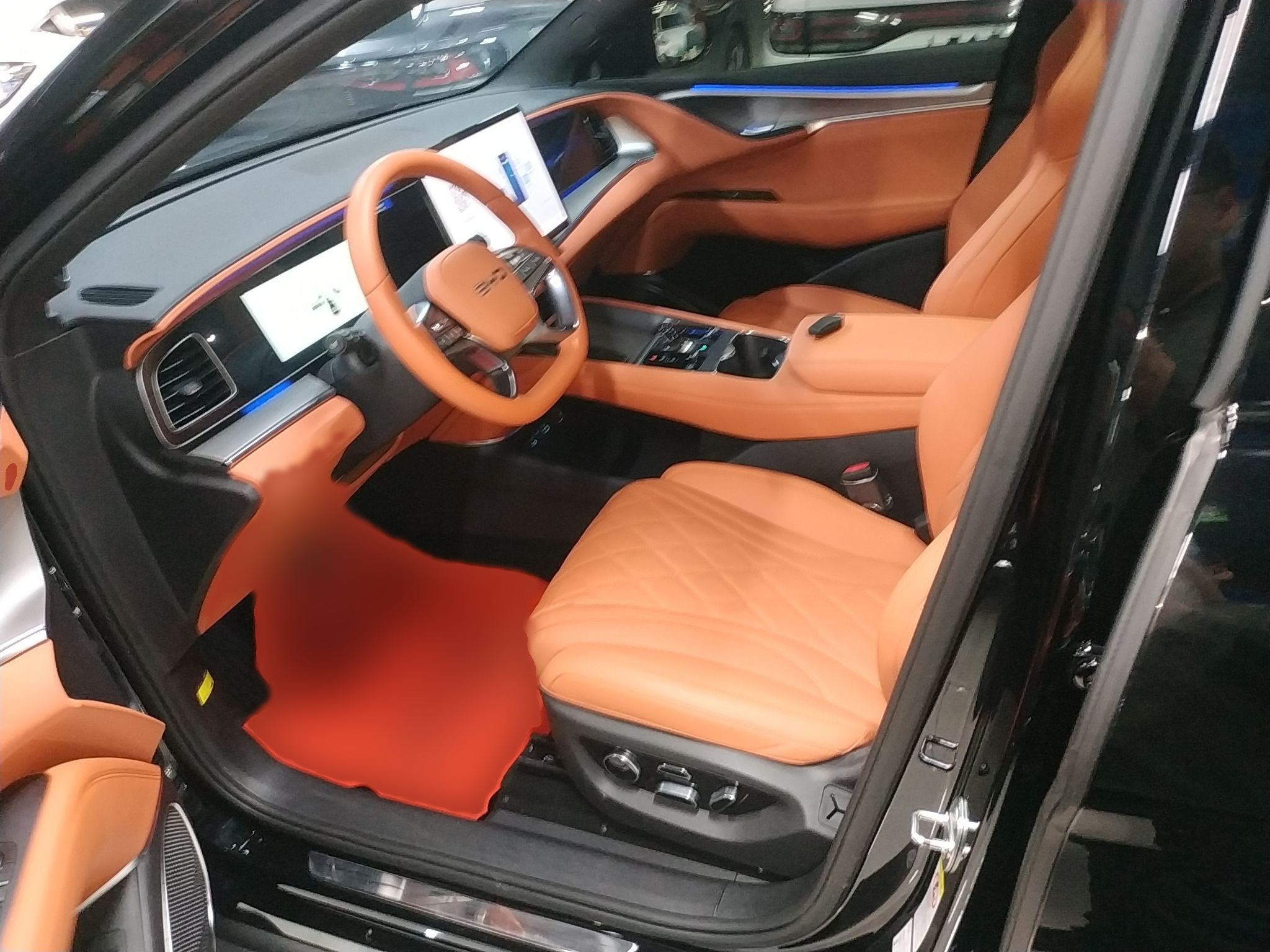 المقاعد الأمامية داخل السيارة