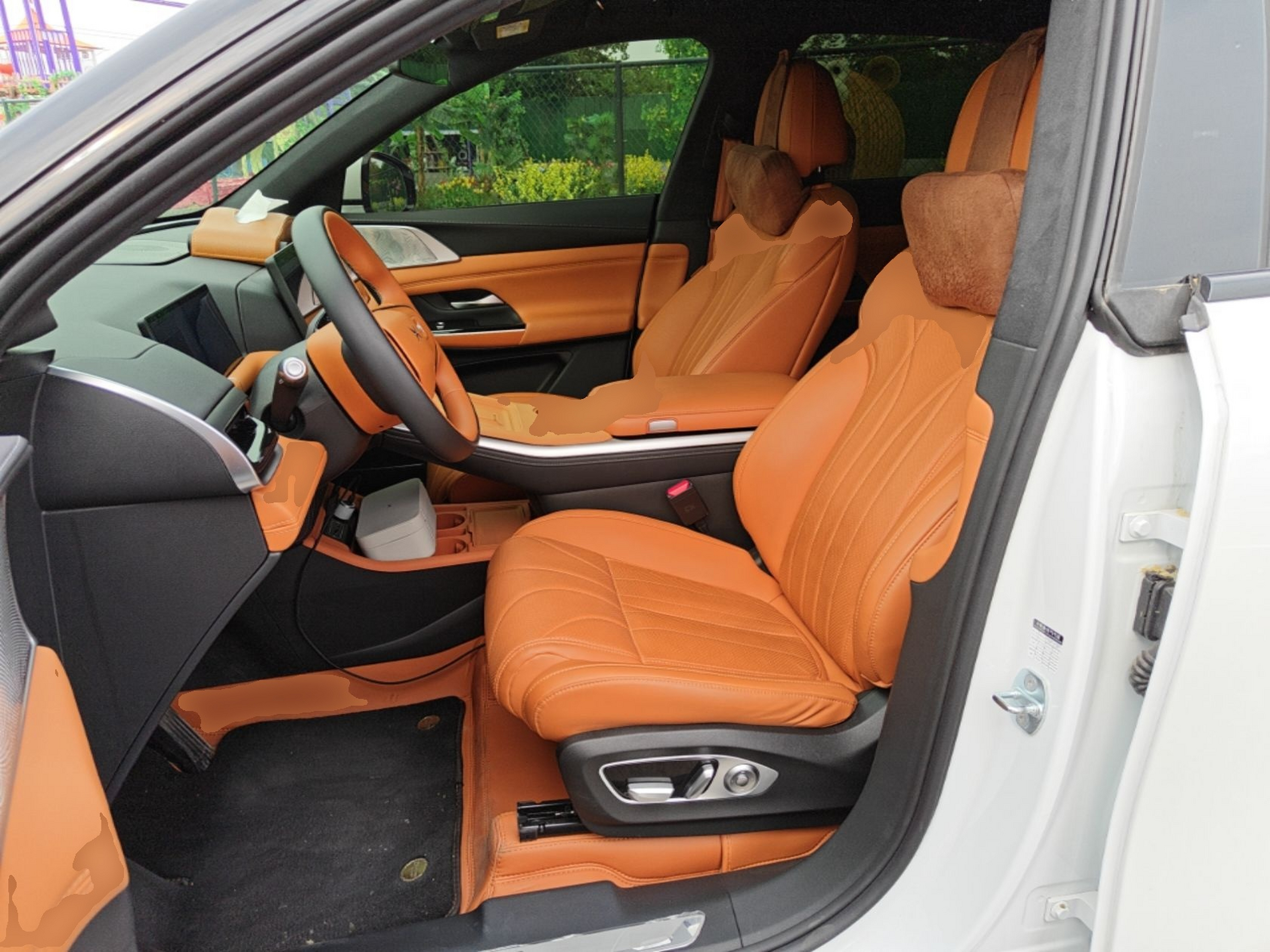 Vordere Reihe im Auto