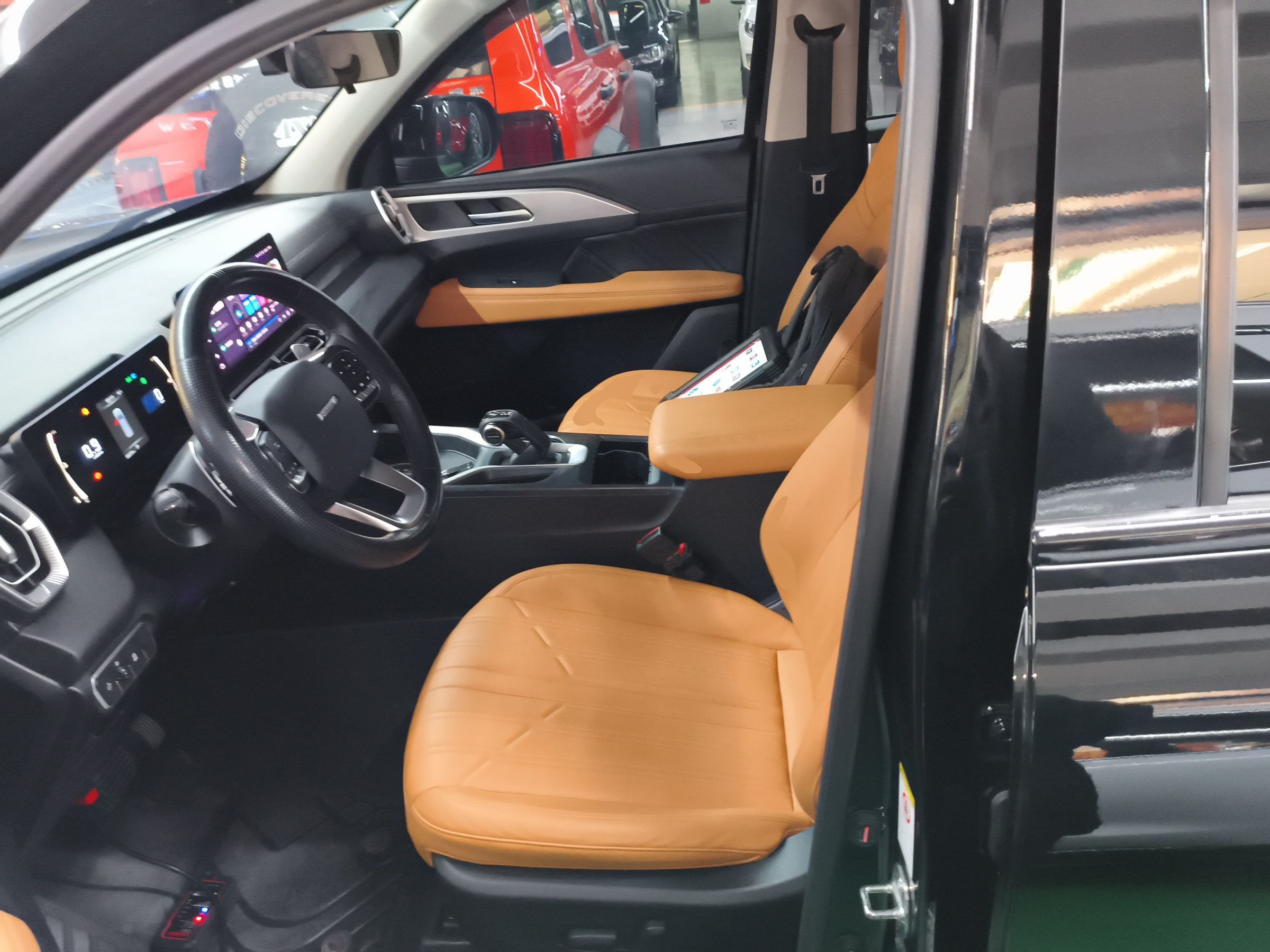 المقاعد الأمامية داخل السيارة