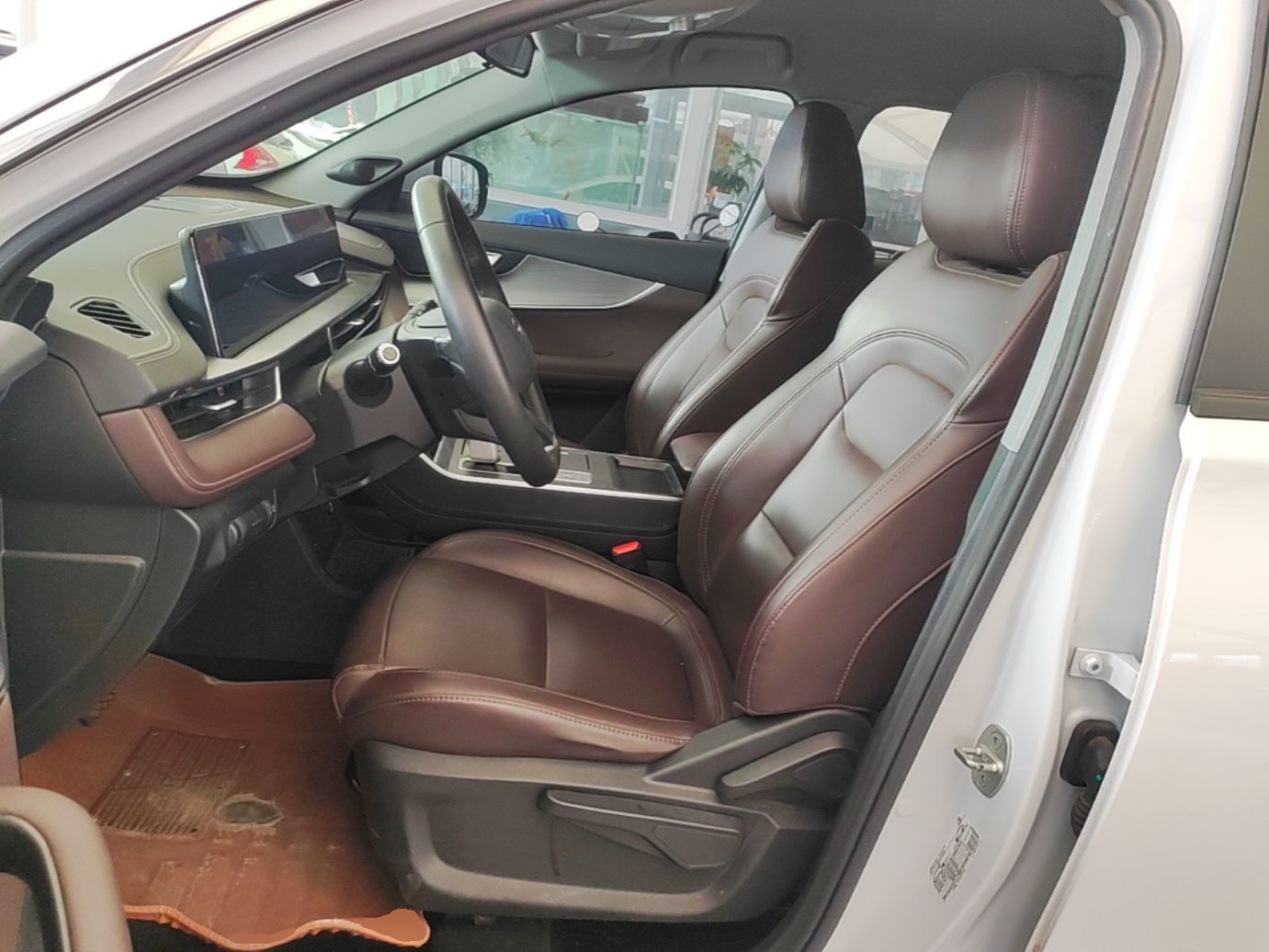 Vordere Reihe im Auto