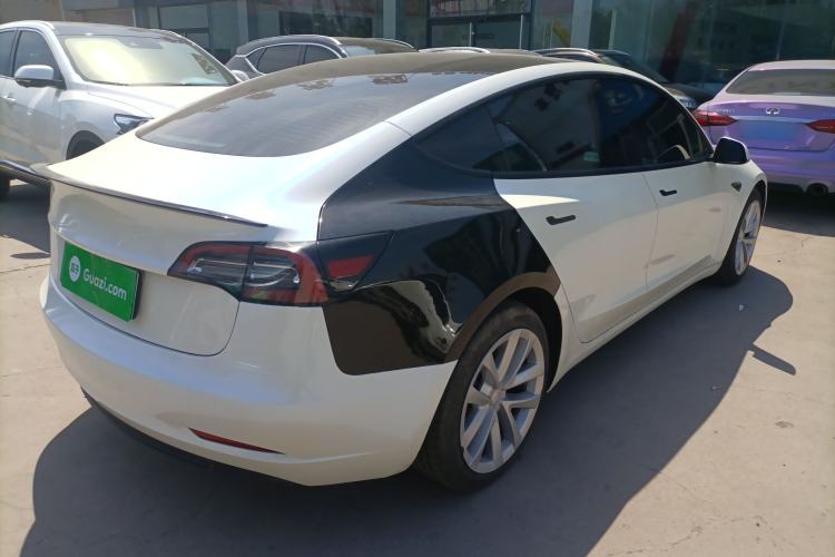 Used Tesla Model 3 2021 Revised Version Standard Range Rear-Wheel Drive Upgraded Edition 3D1 Rear Right 45 Deg